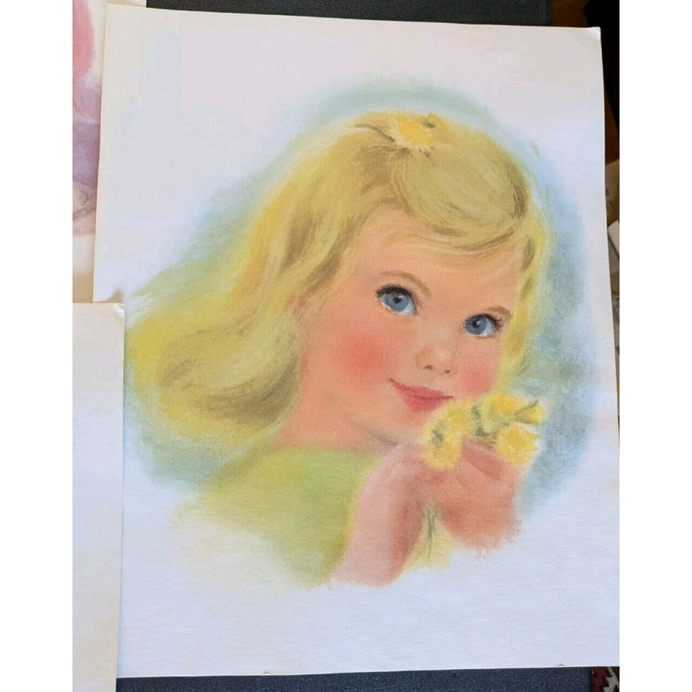 Vintage Advertising Prints Northern Paper Mills Set Of 5 Little Girls 11"x 14" - Picture 6 of 8